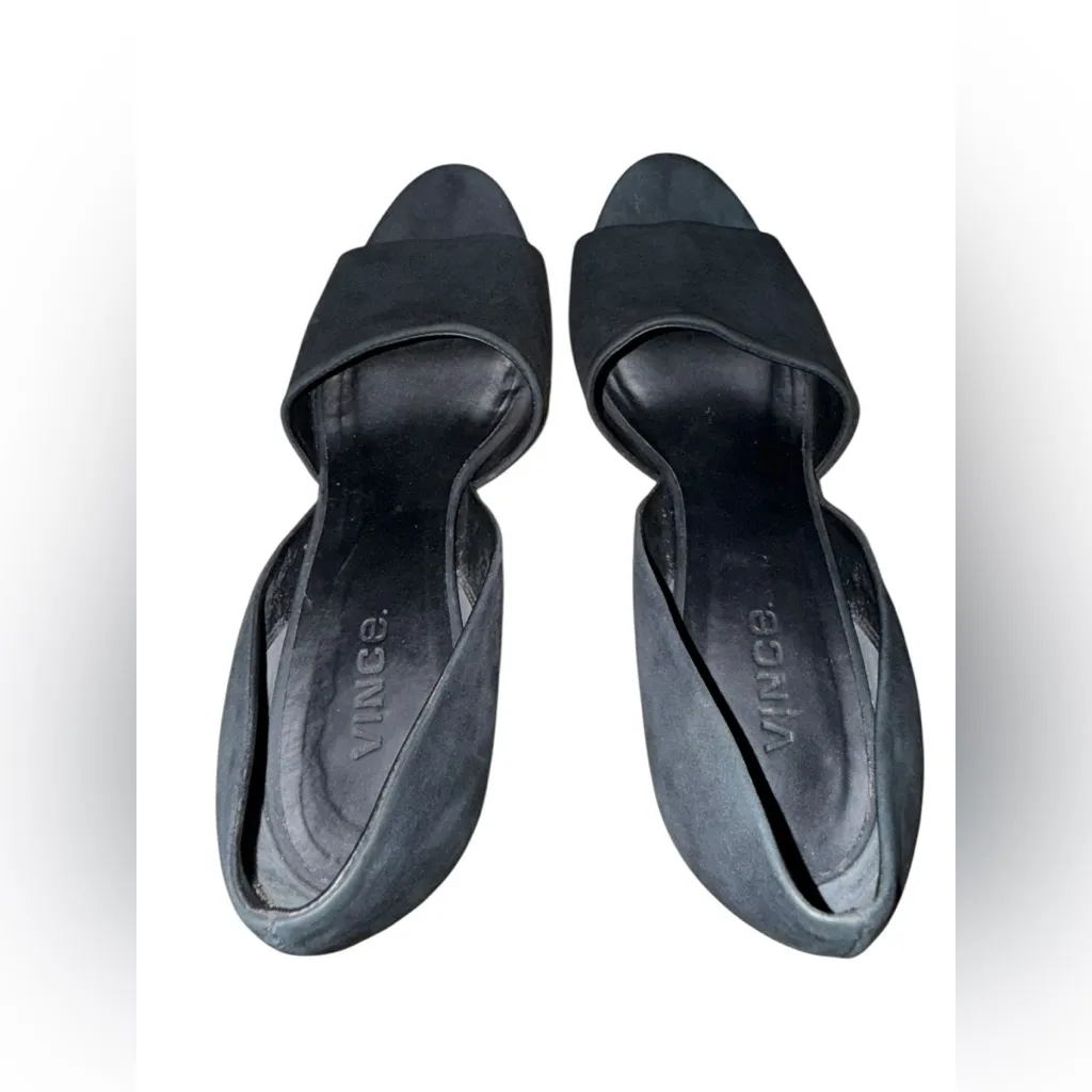 Vince Saffron D’Orsay Heels – Black Nubuck Suede - Sz 8 - Image 5
