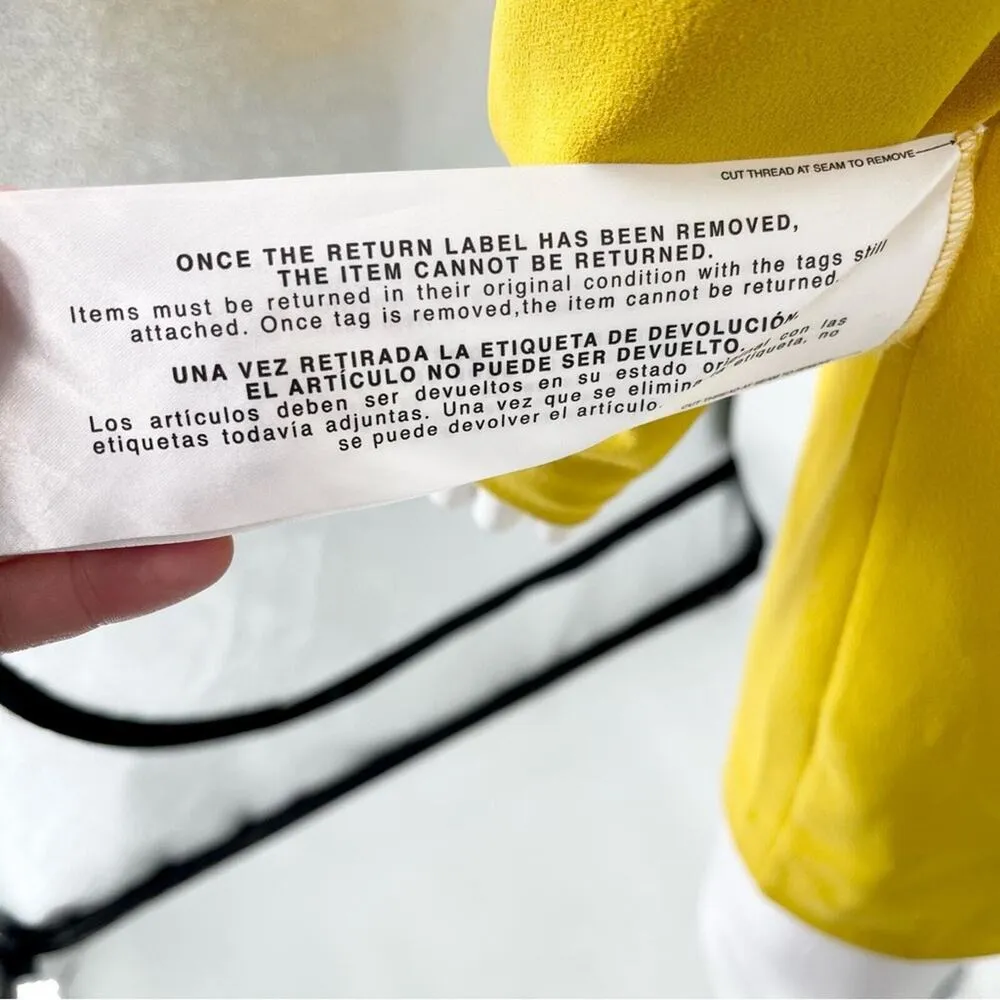 DRESS THE POPULATION Dress Women’s Size Large Mini Yellow Lola Crewneck Open - Image 8