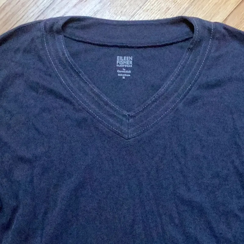 Eileen Fisher by Garnet Hill Pajama Top Organic Pima Cotton size medium - Image 2