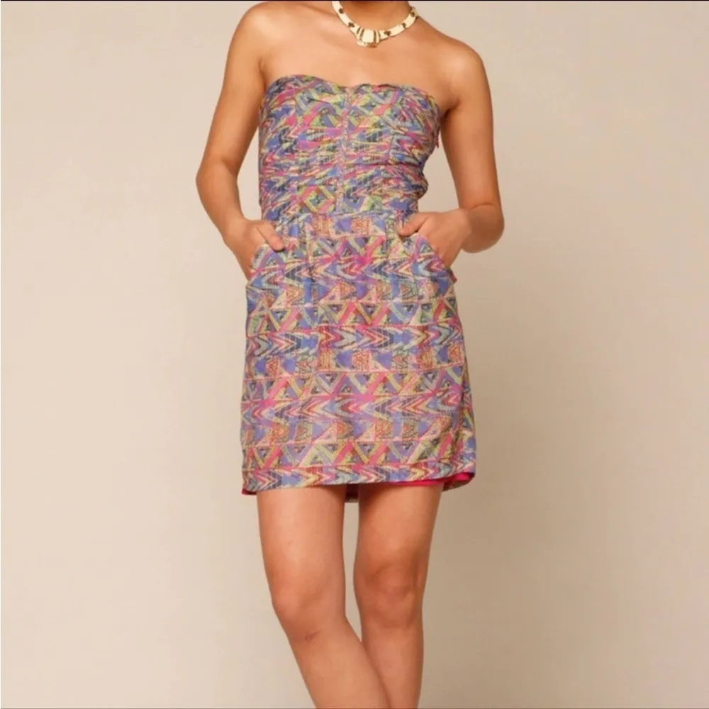 Charlie Jade‎ Anthropologie Small Ginger Dress Multicolored Silk Blend Pockets - Image 12