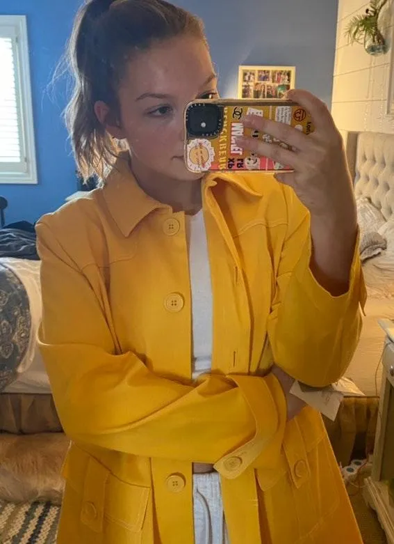 Nine West Yellow Rain Jacket - Image 2