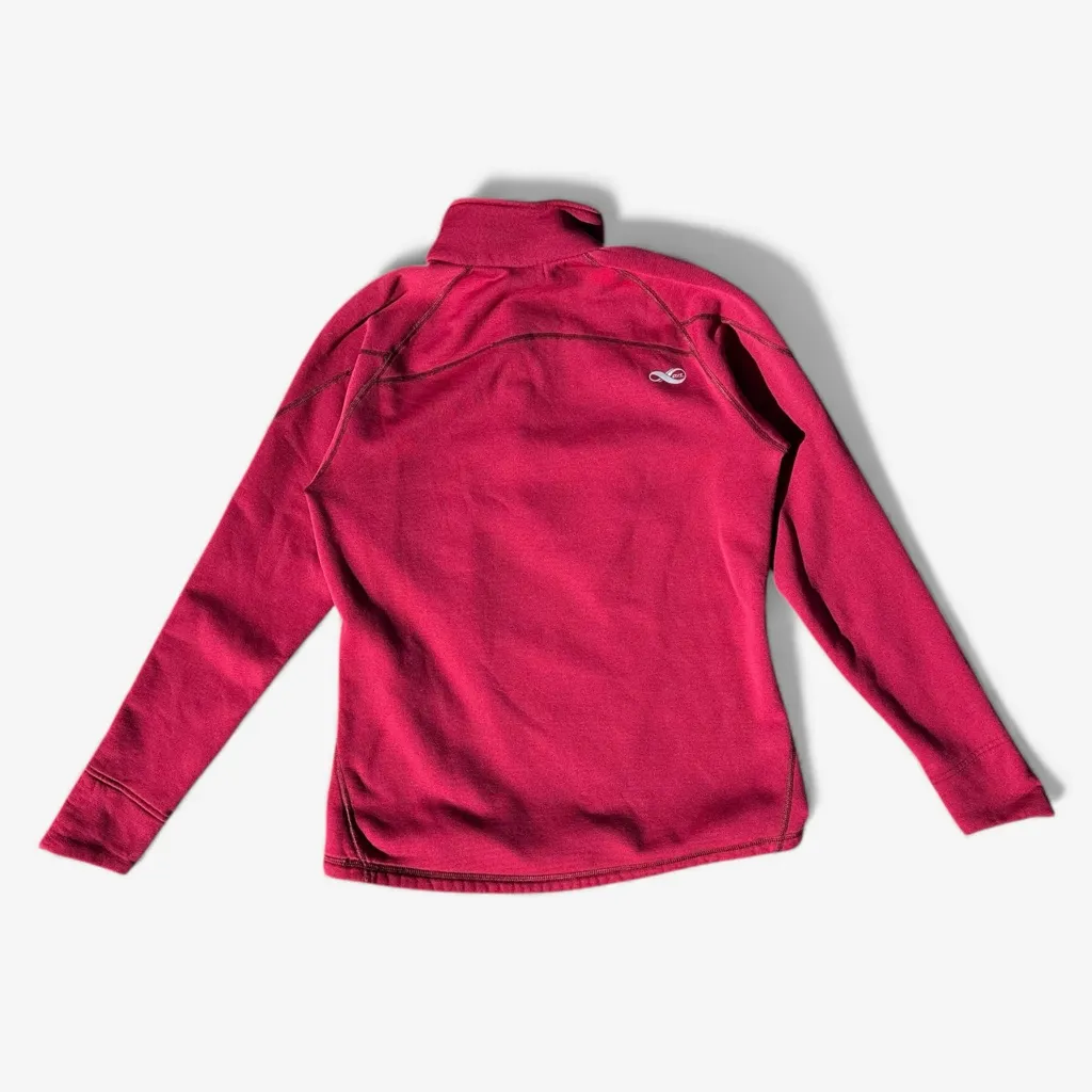 REI Women’s Maroon Quarter Zip Long Sleeve Pullover Size L Red Size L - Image 2