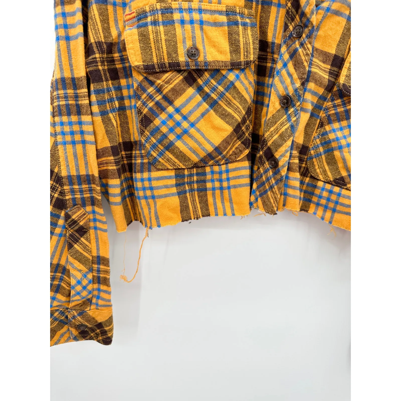 Urban Outfitters BDG Yellow Black Long Sleeve Crop Top Women's Size Small S - Image 3