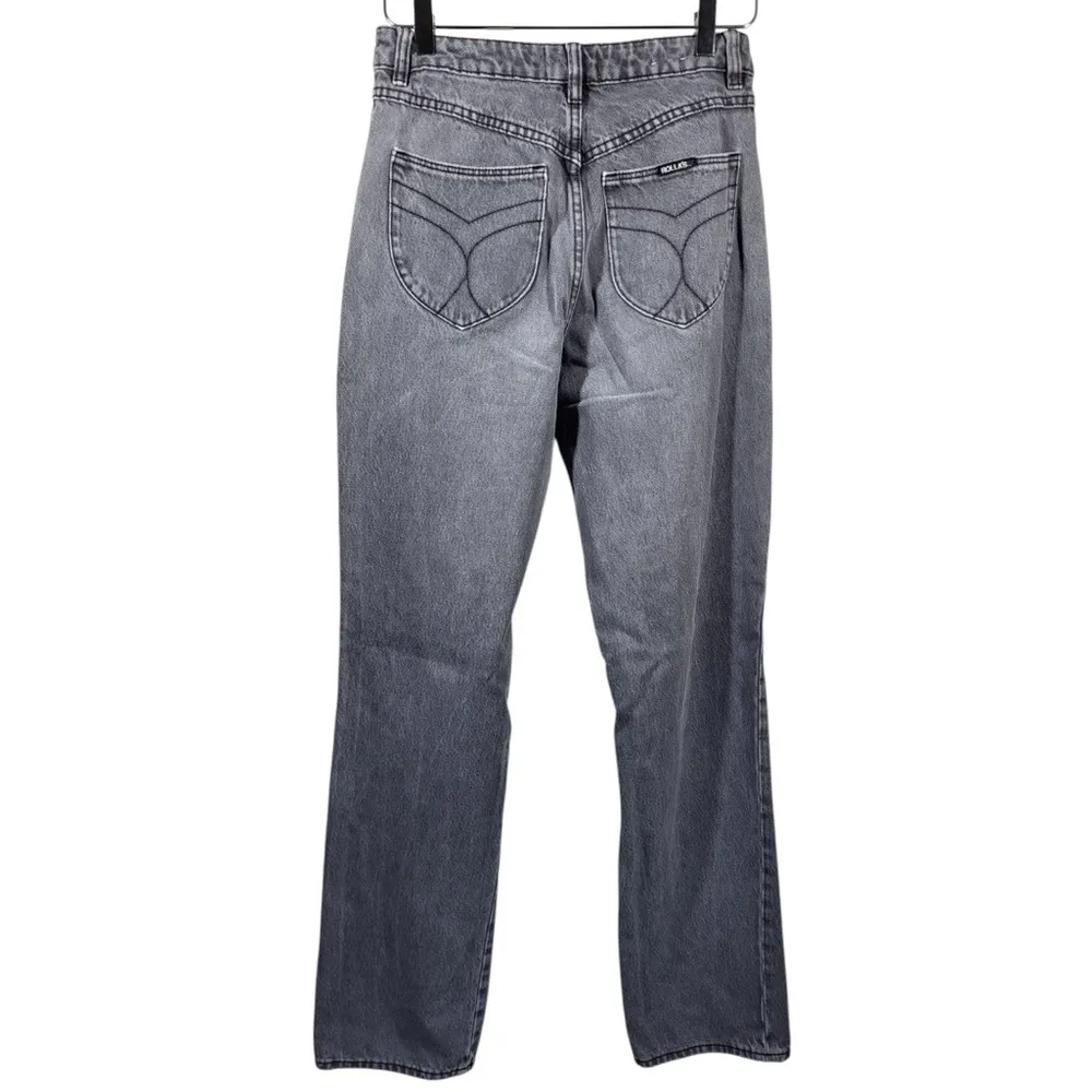 Rolla’s Classic Straight Leg High Rise Regular Fit Jeans in Vintage Black - Image 10