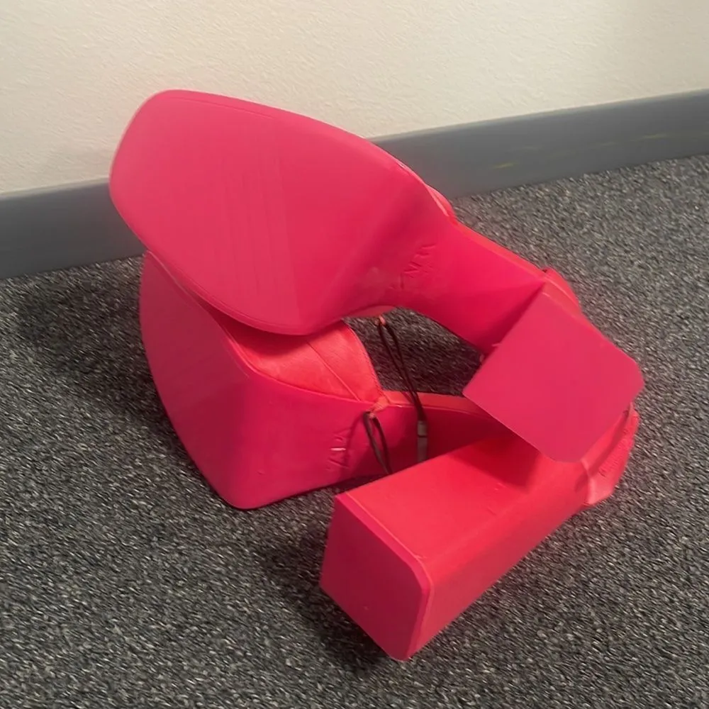 ZARA  Pink Chunky Heels - Image 5