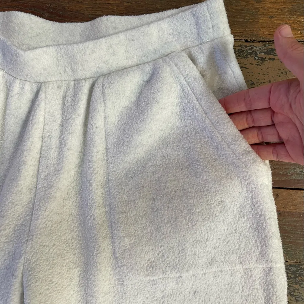 Haven Well Within Plush Cozy Fleece Lounge Pants White Wide Leg – M 💛 Gray Size M - Image 2