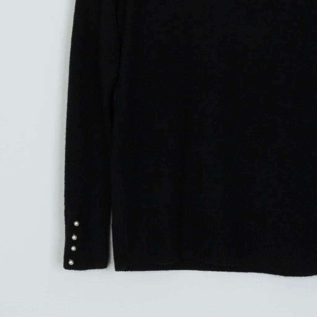 Loft Womens Wool Blend Crewneck‎ Sweater Size XS Pearl Cuffs Preppy Quiet Luxury - Image 3