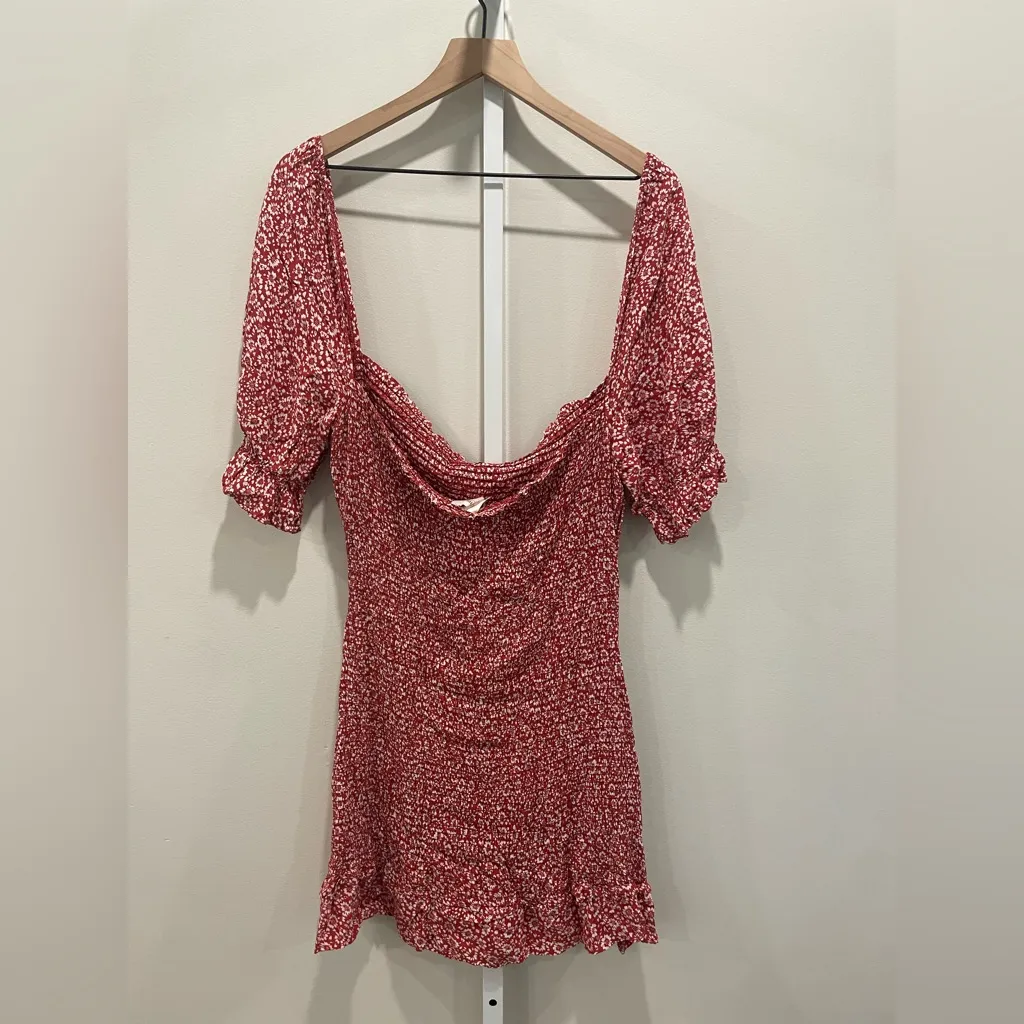 Auguste Marlower Shirred Mini Dress Size‎ 2 Red - Image 8