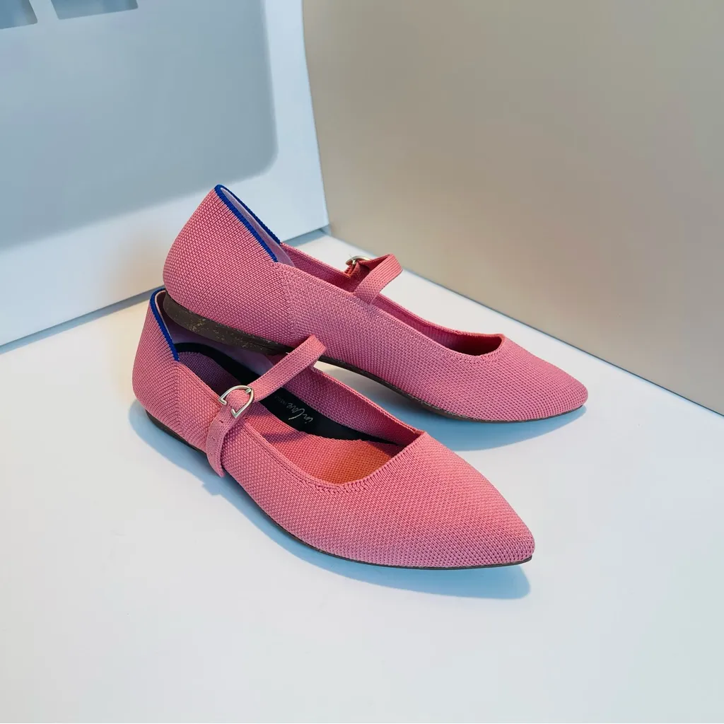 Rothy’s The Point Mary Jane Flats Shoes in Tulip Pink Women’s Size 5.5 - NWOB - Image 3