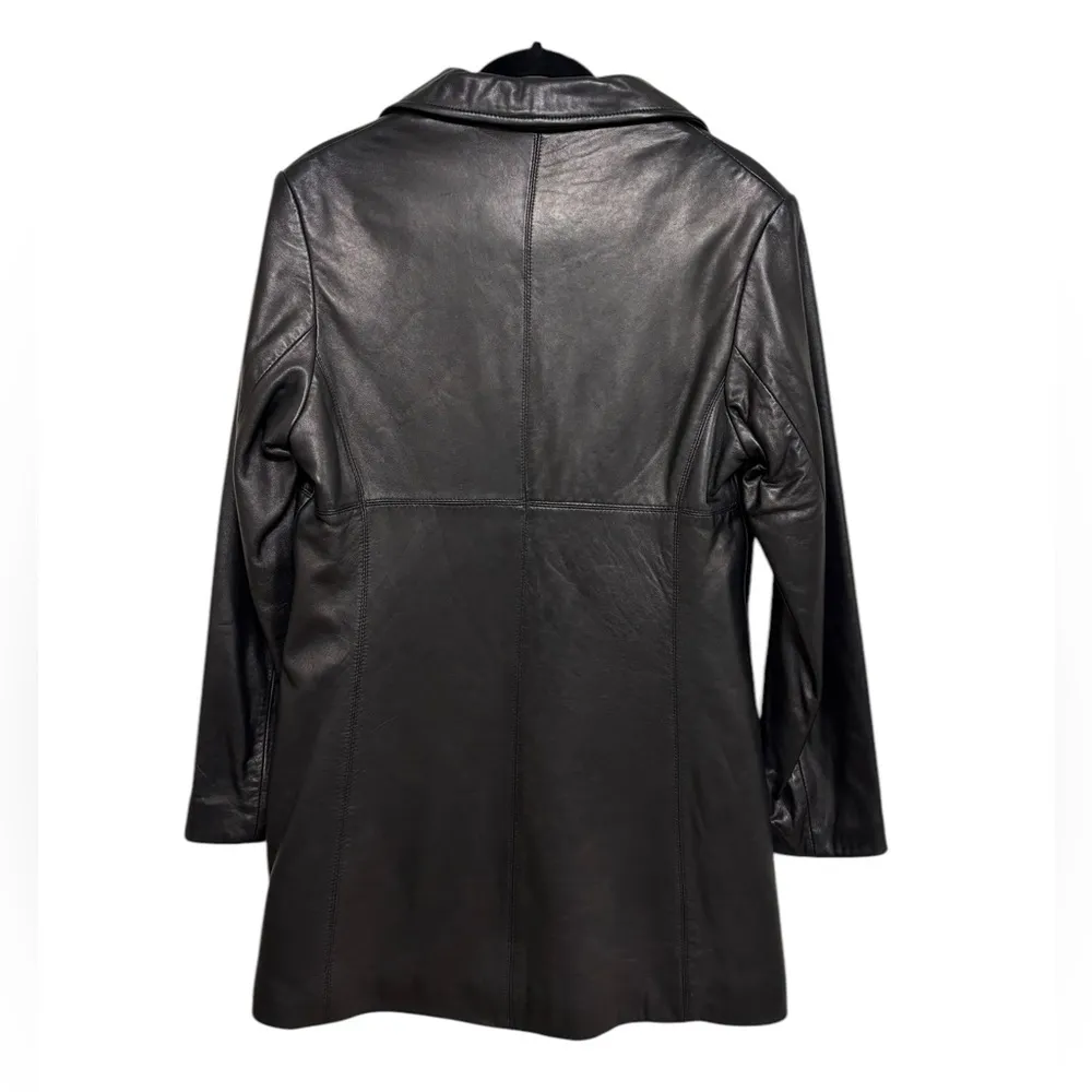 Wilson’s Leather Women’s Genuine Leather Long Blazer Jacket in Black - Size M - Image 3