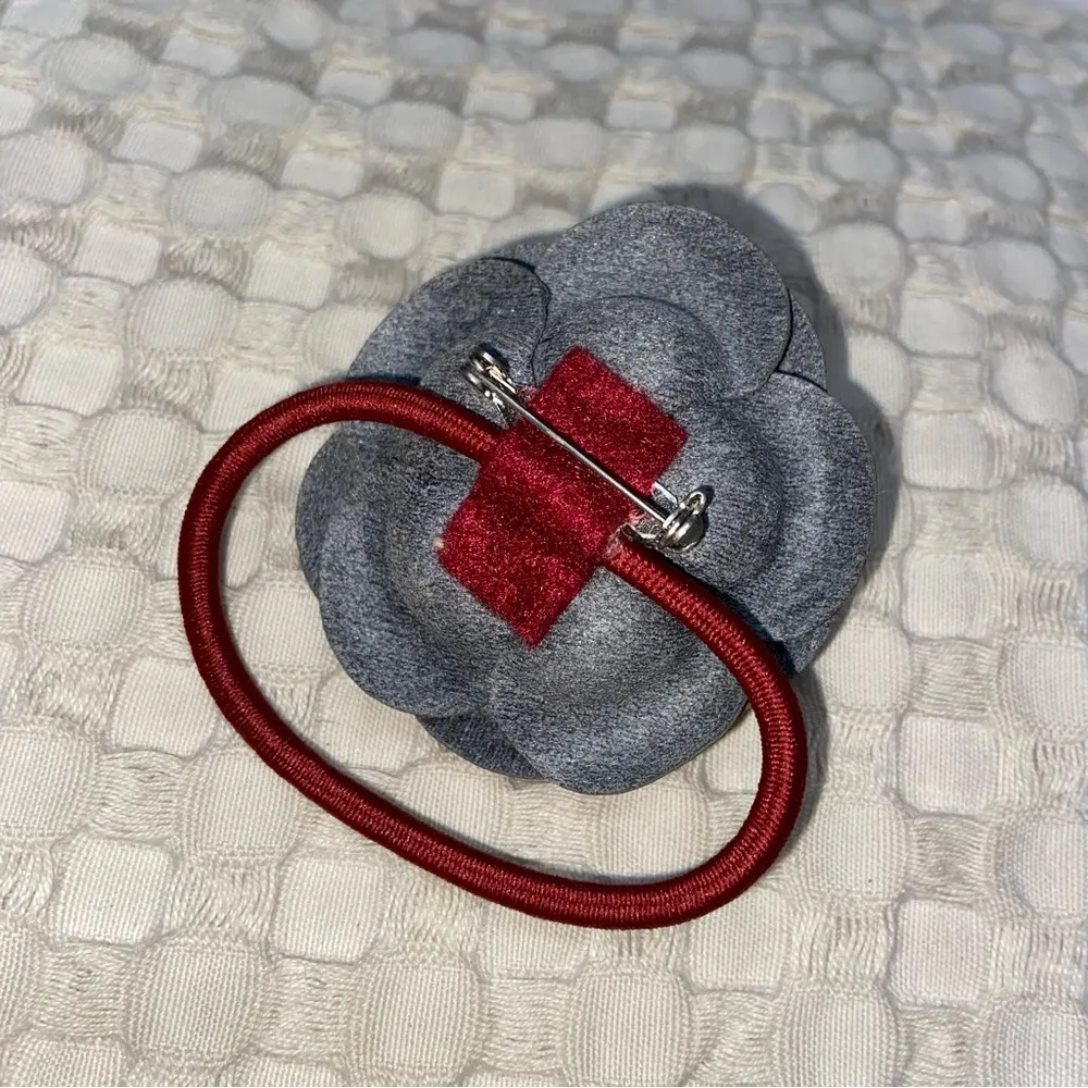 Set Rose & Preppy Band Hair Tie Bobbles Hairband Scrunchie Ponytails Hair Bow Tan - Image 3