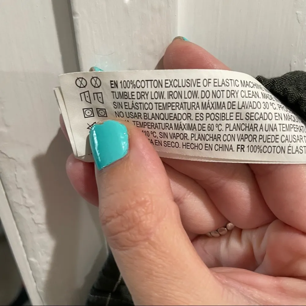 Forever 21 Plaid Cropped Pants Green Size Large - Image 6