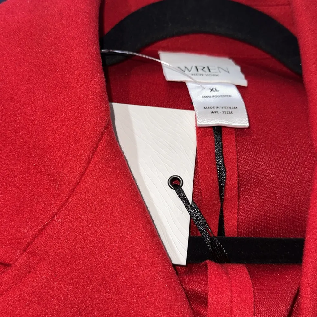NWT WREN NEW York Bright Red Long Maxi Coat All Season XL - Image 6