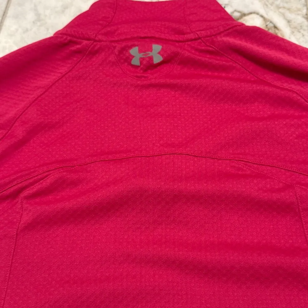 NEW Under Armour women's small pink 1/4 zip Heatgear long sleeve - Image 6
