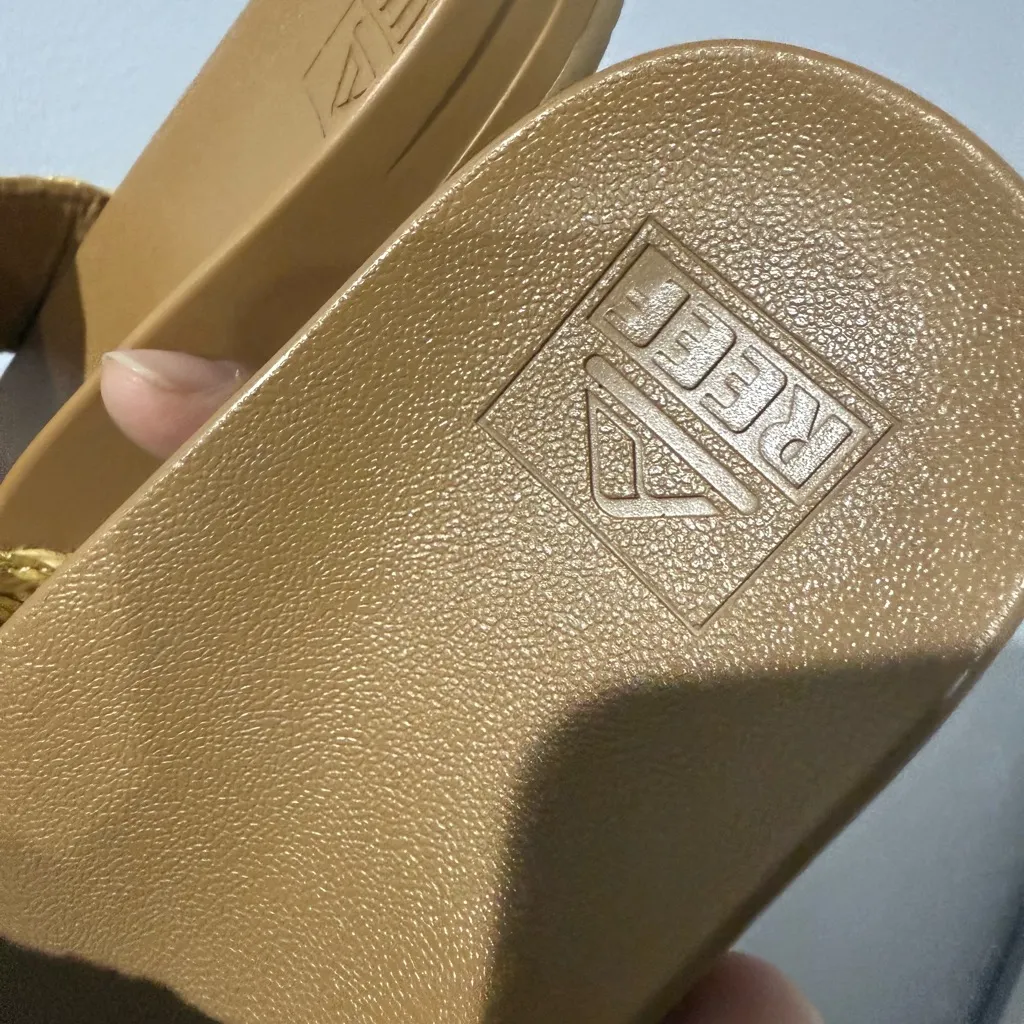 Reef Women’s Size 8 Cushion Vista Braid Sandals Natural Woven Low Slide Summer G - Image 5