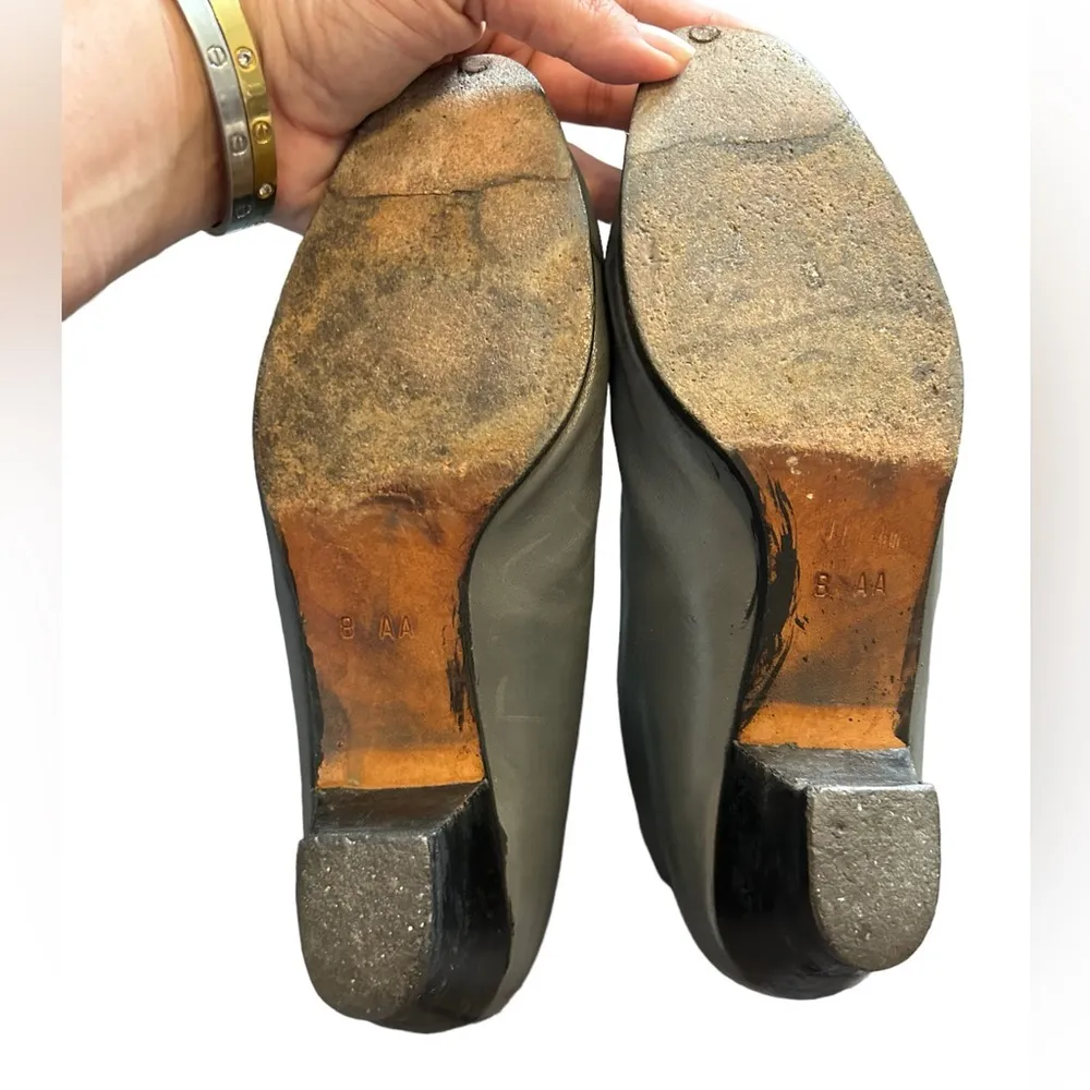 Hana Mackler Vintage Gray Leather Knee High Boots size 8 - Image 7