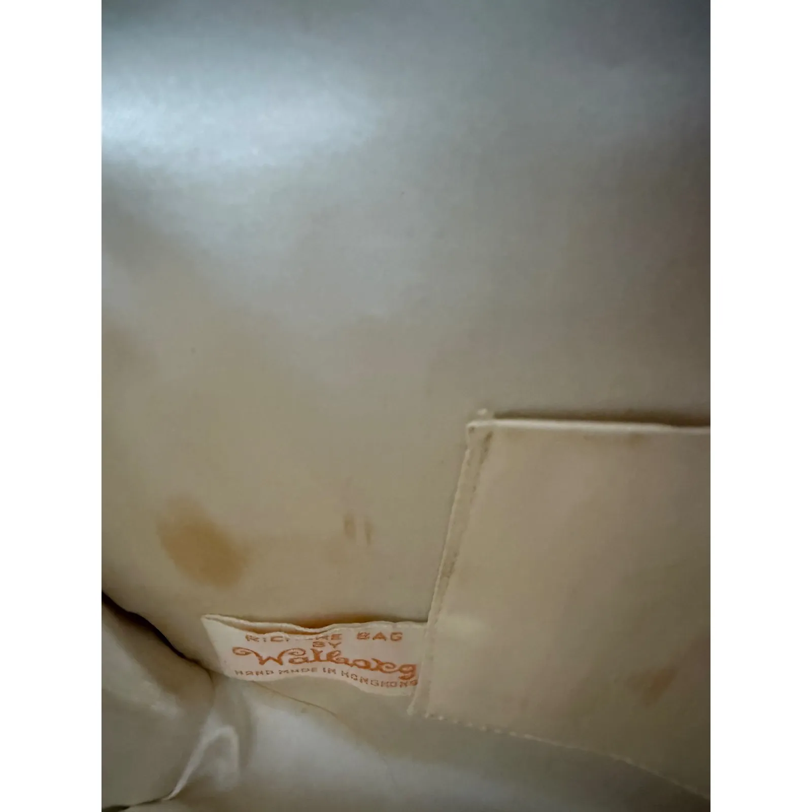 Vintage Hand Beaded Walborg Clutch White Bag Snap Closure Timeless Elegant - Image 6