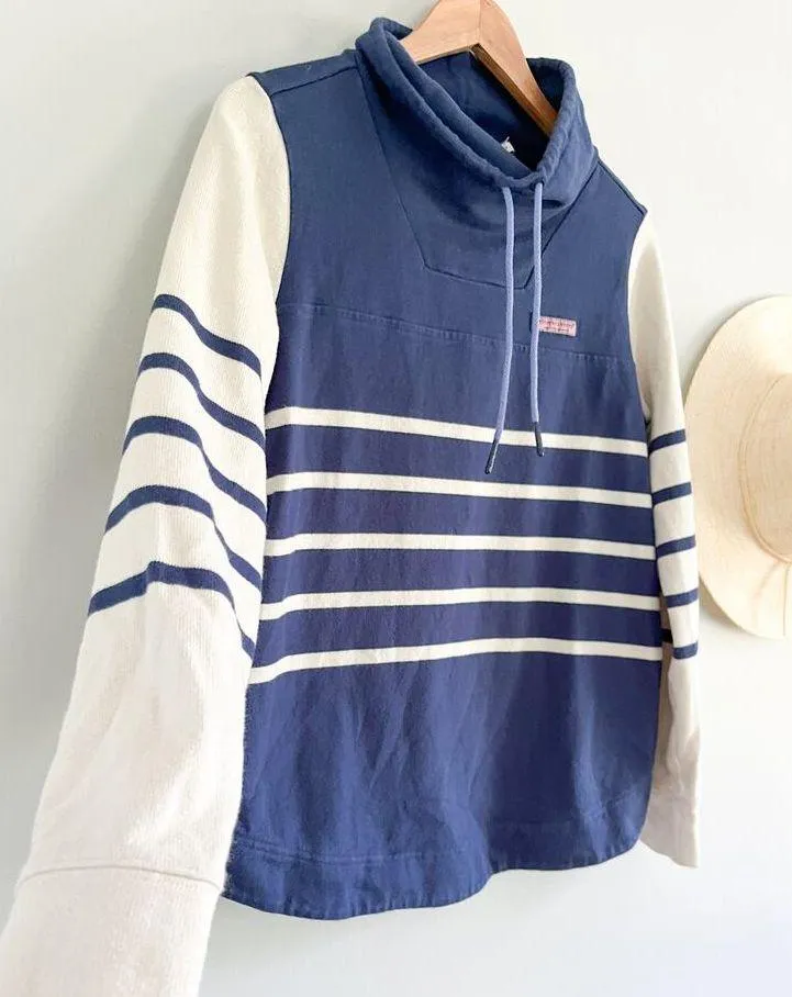 Vineyard Vines | Shep Mixed Stripe Top In Deep Bay | Blue White | Sz XS - Image 3