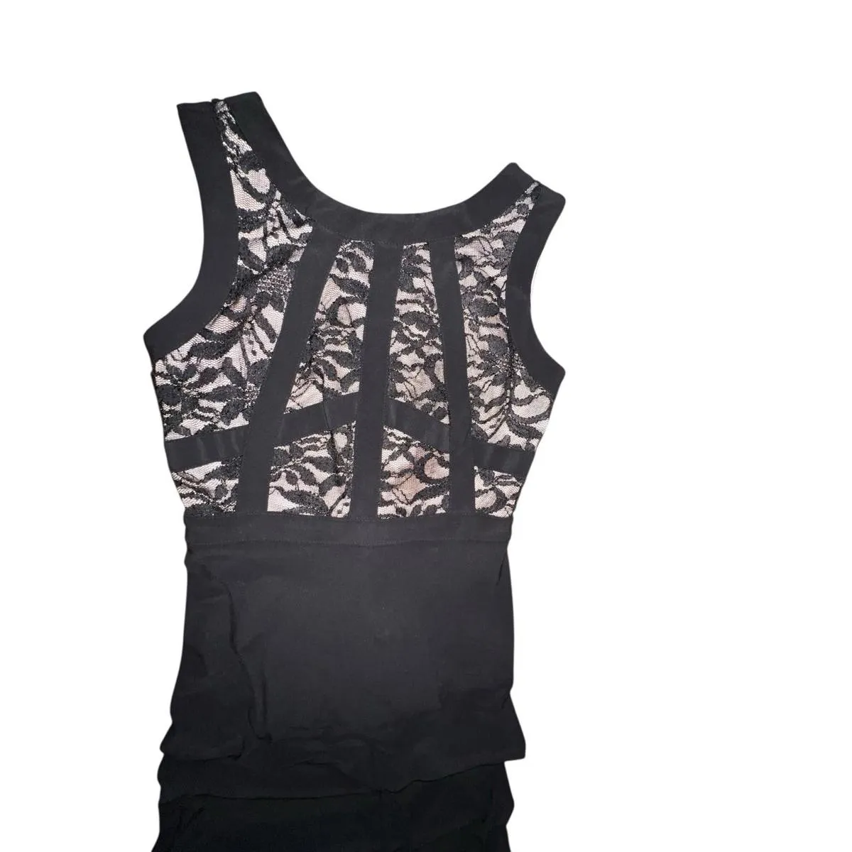 Morgan & Co Formal Maxi Dress Size 1 / 2 Black Lace Sparkle Sleeveless Fairy - Image 6