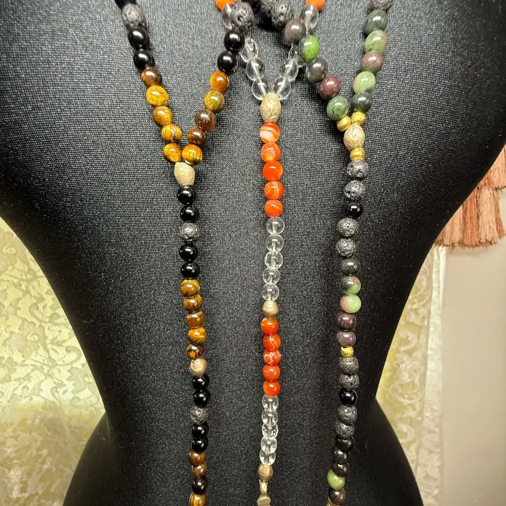 One of a kind lariat carnelian quartz tribal pendant Tuareg long Y necklace Silver - Image 13