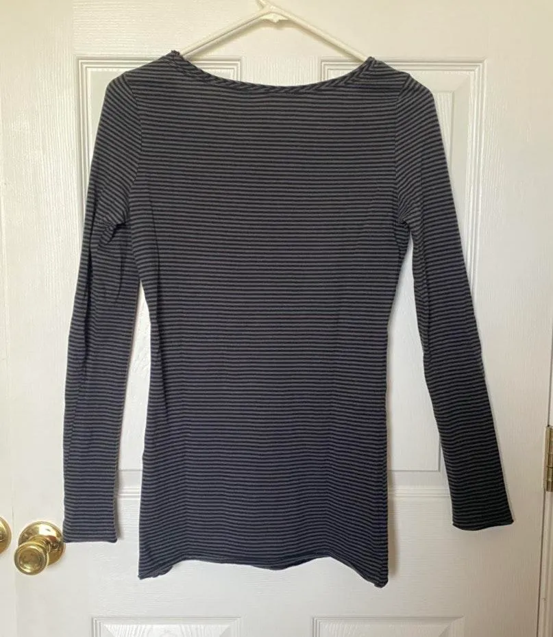 Jeans Striped Long Sleeve Top - Image 7