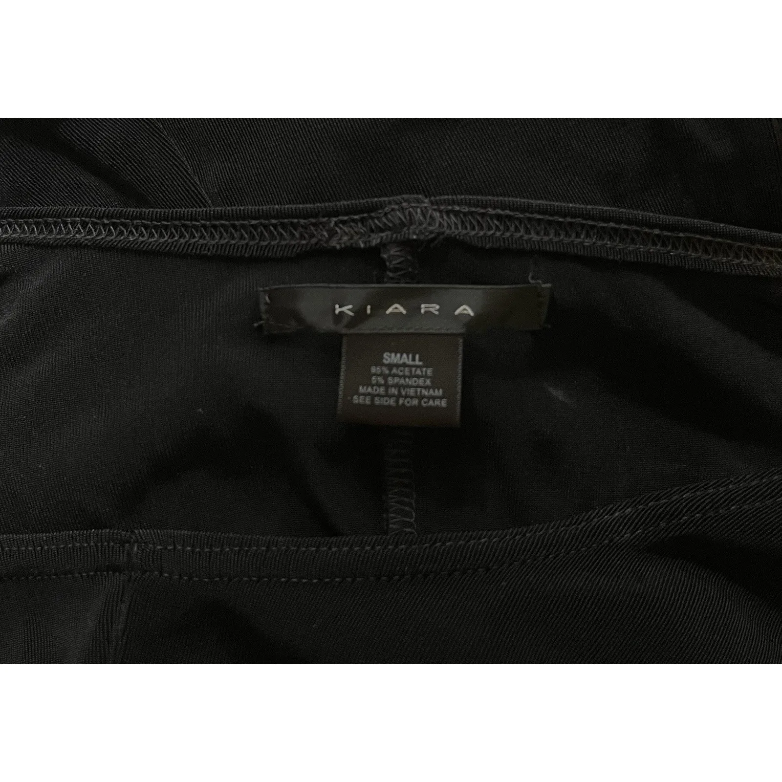 Kiara Black Slinky Flowy Balletcore Gothic Witchy Mourning Fit Flare Dress‎ S - Image 5