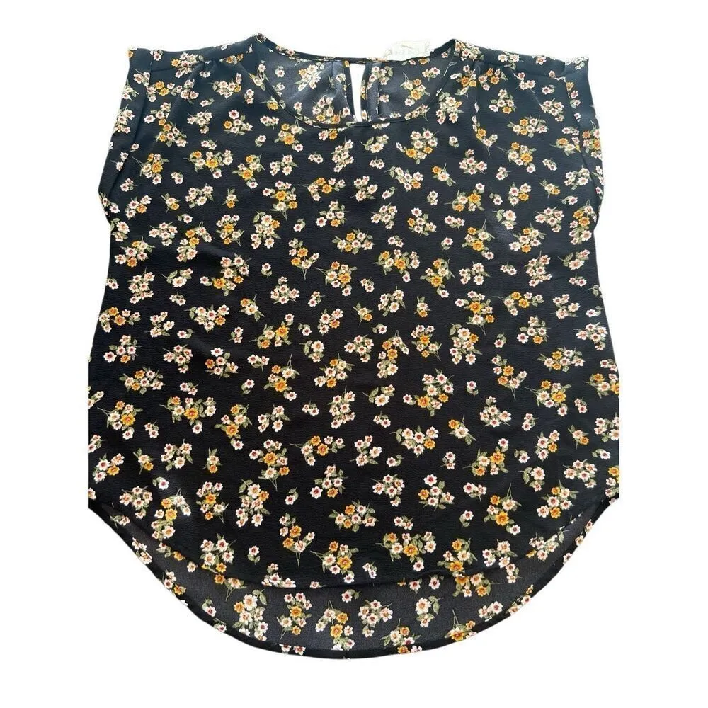 HIPPIE ROSE FLOWERS blouse top size L - Image 2