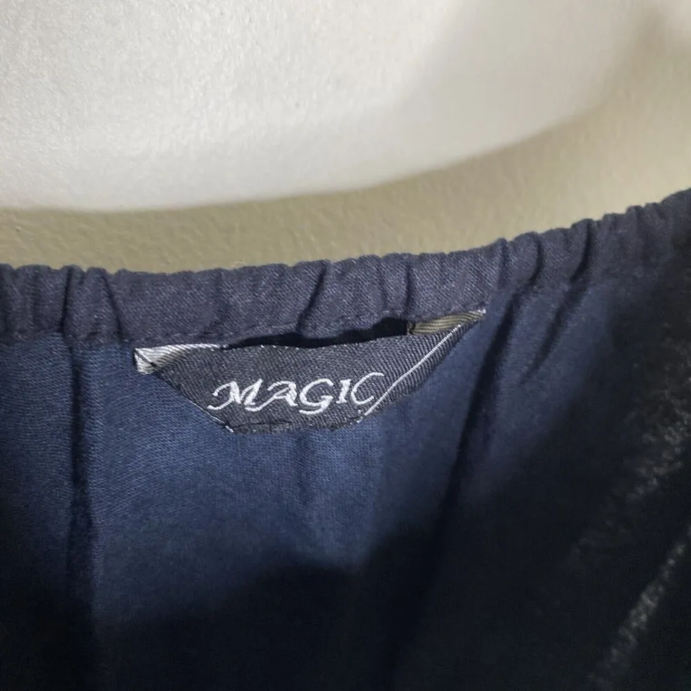 Magic  Black & White Pattern Y2k Midi Dress Formal Cotton Size Medium - Image 11