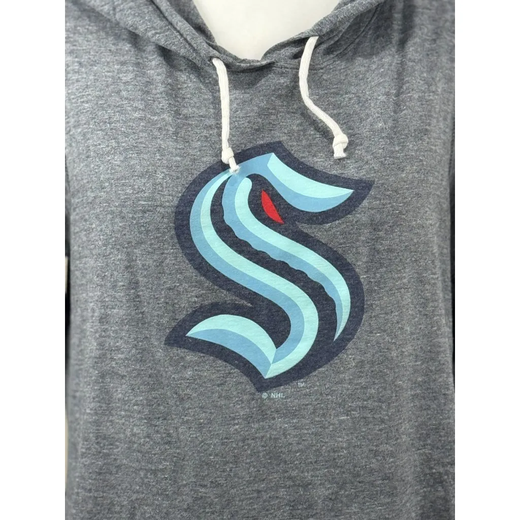 Seattle Kraken Champion Womens  M Gray Hoodie Sweatshirt  Drawstring Hood Pocket - Image 3