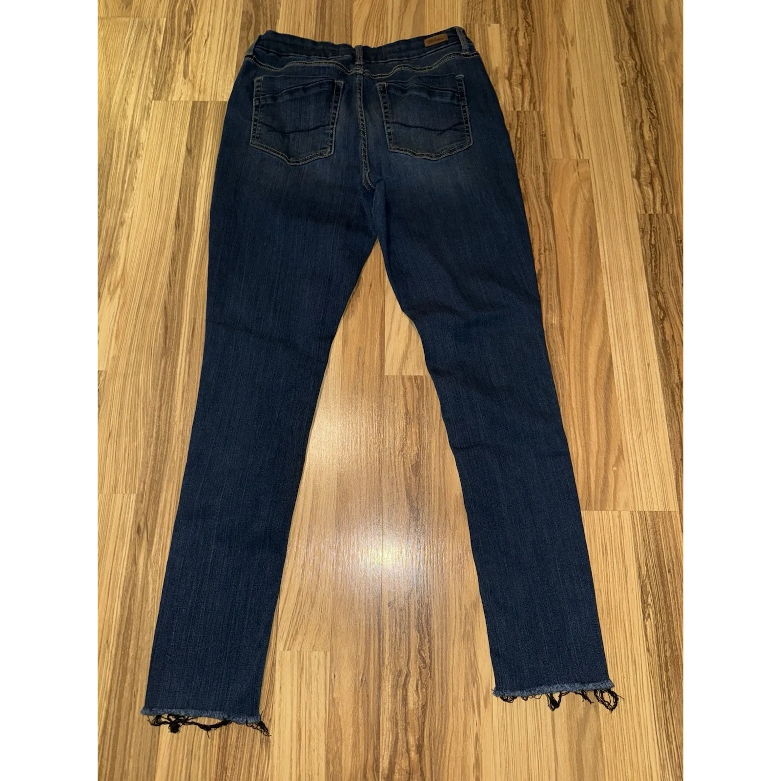 BKE Jeans Womens 27 X 31.5 Gabby High Rise Skinny Distressed Denim Boho Raw Hem‎ - Image 4