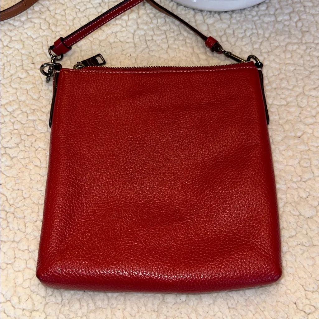 Coach x Disney Collab Red Pebble Leather Crossbody Bag - Image 5