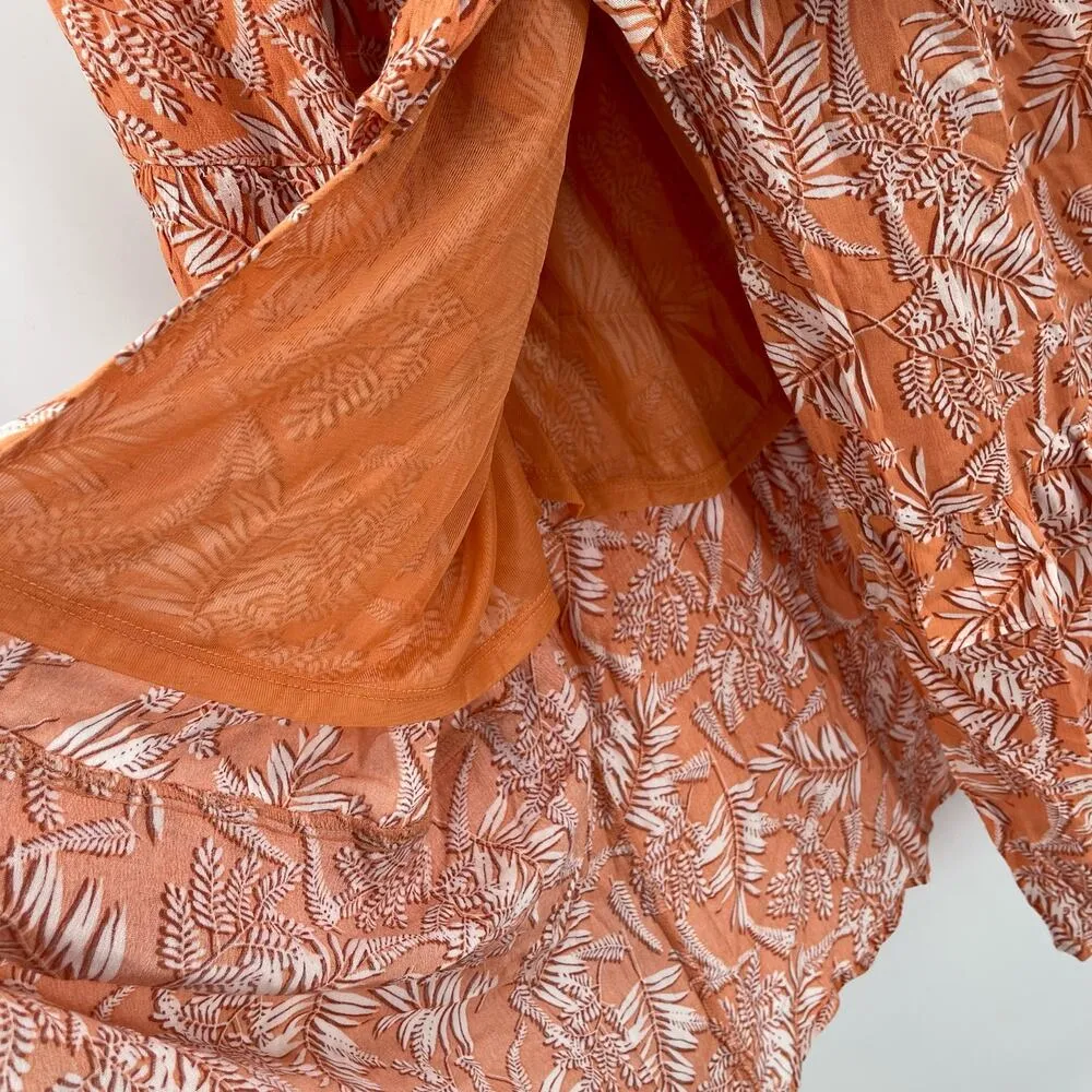 LUSH Dress Strapless Size Medium Maxi Ruffle Tiered Boutique Tropical Beach NWT - Image 12