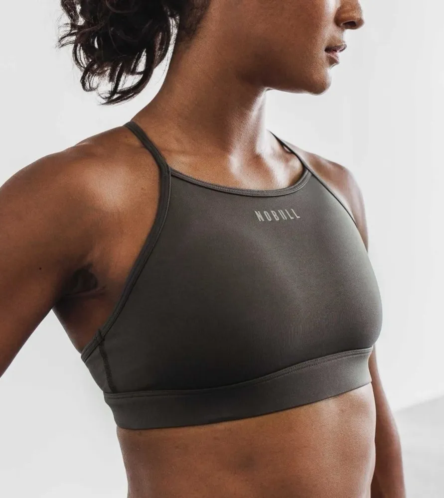 NWT NOBULL Matte High-Neck Sports Bra - XS - Dark Shadow (Gray) - Image 1