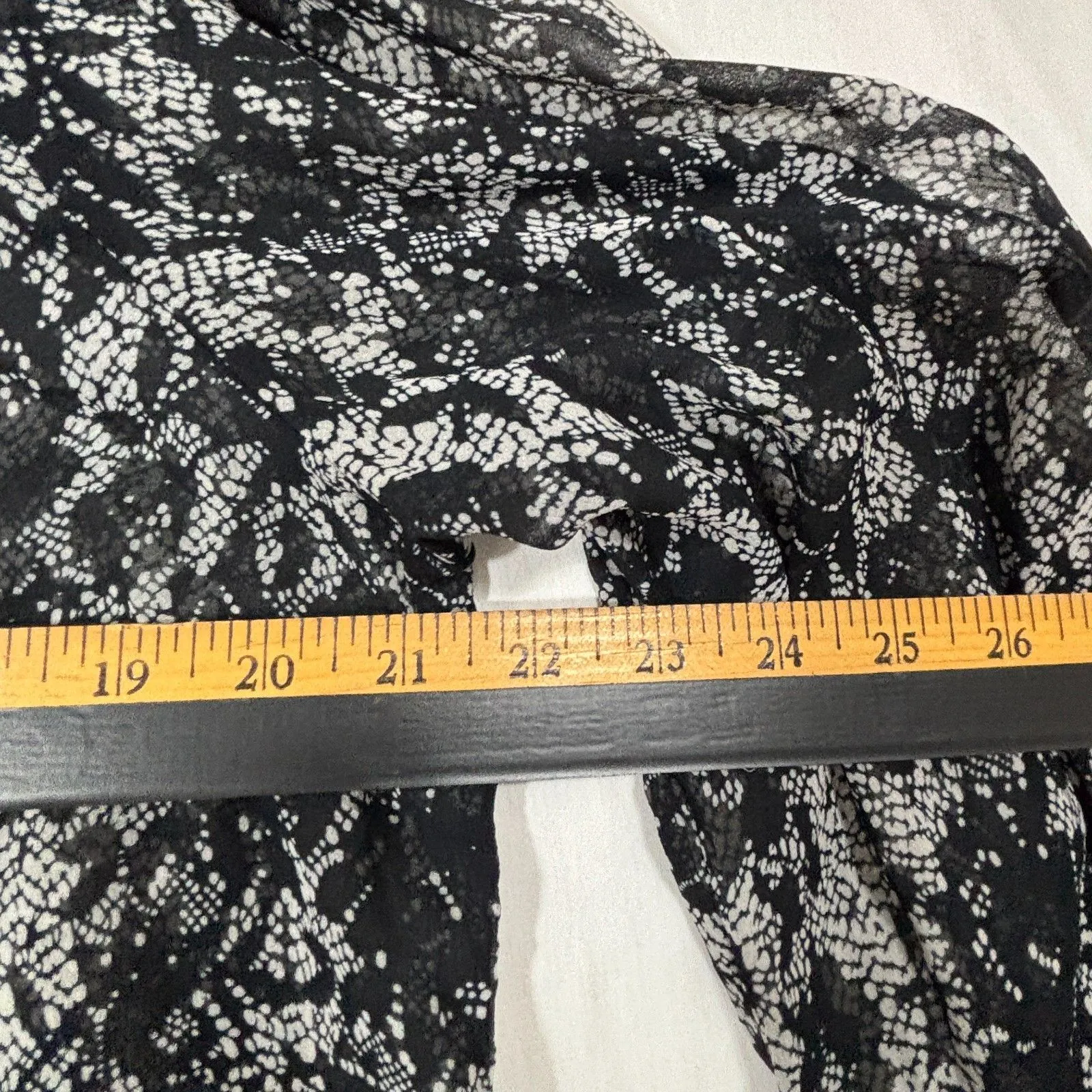 Who What Wear Womens Sheer Top Lace Pattern Whimsigoth Victorian Modern Sz L Black Size L - Image 7