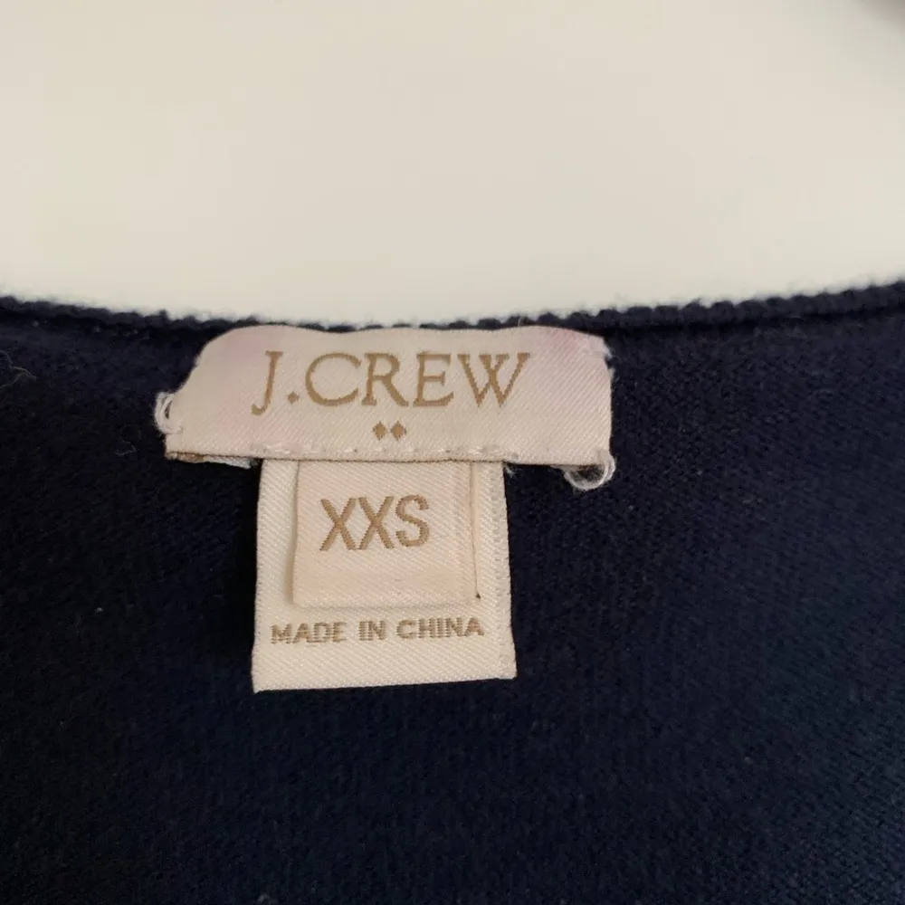J. Crew Navy Blue V-neck Sweater XXS - Image 2