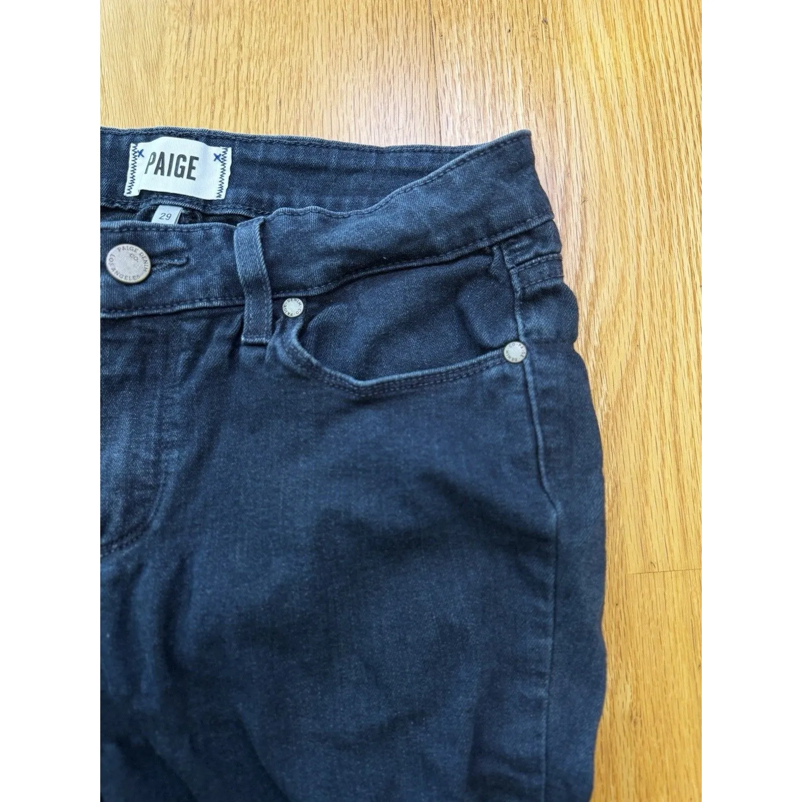 Paige Verdugo Ankle Skinny Jeans Dark Wash Denim Comfort Stretch Size 29 - Image 13