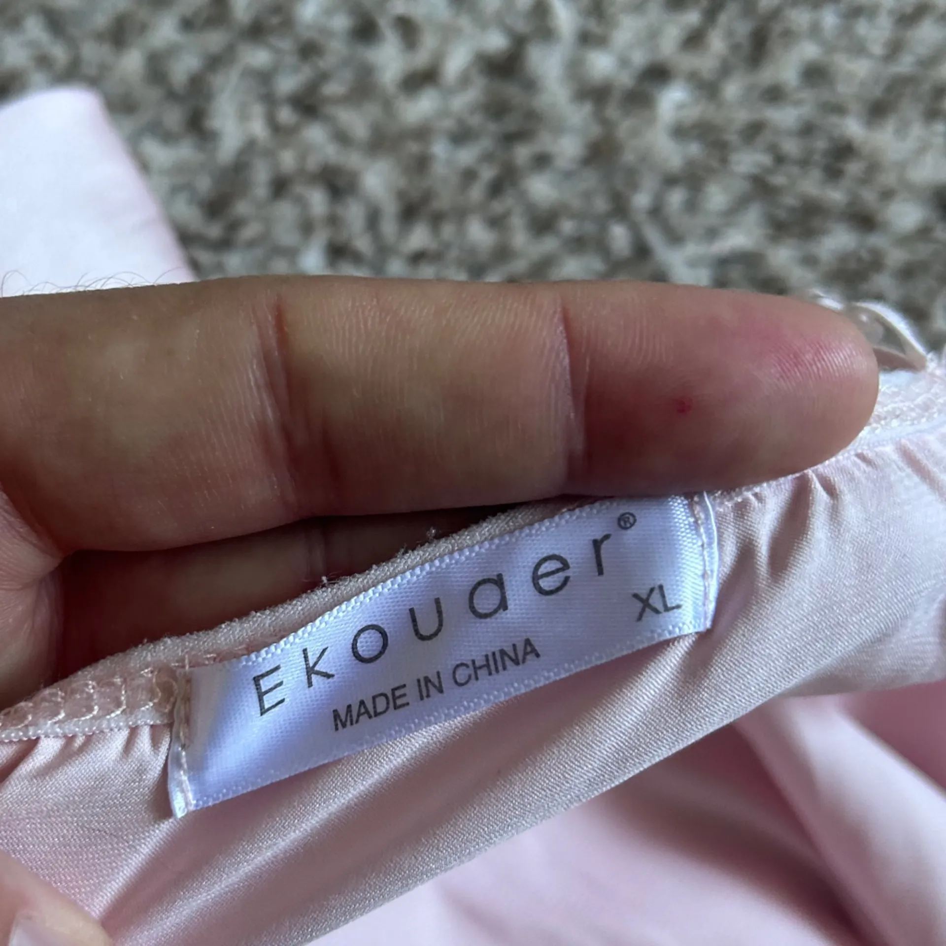 NWOT Pink Lace Trim Sleepwear Set Satin Comfy Lightweight Pastel XL - Image 5