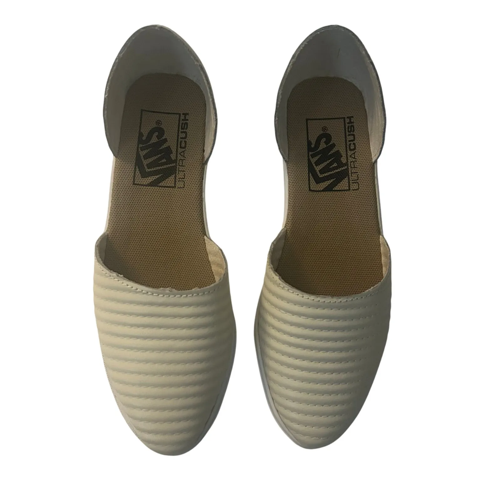 Vans Women's Slip On Skimmer Moto Leather Birch Casual 5 NIB New - Image 3