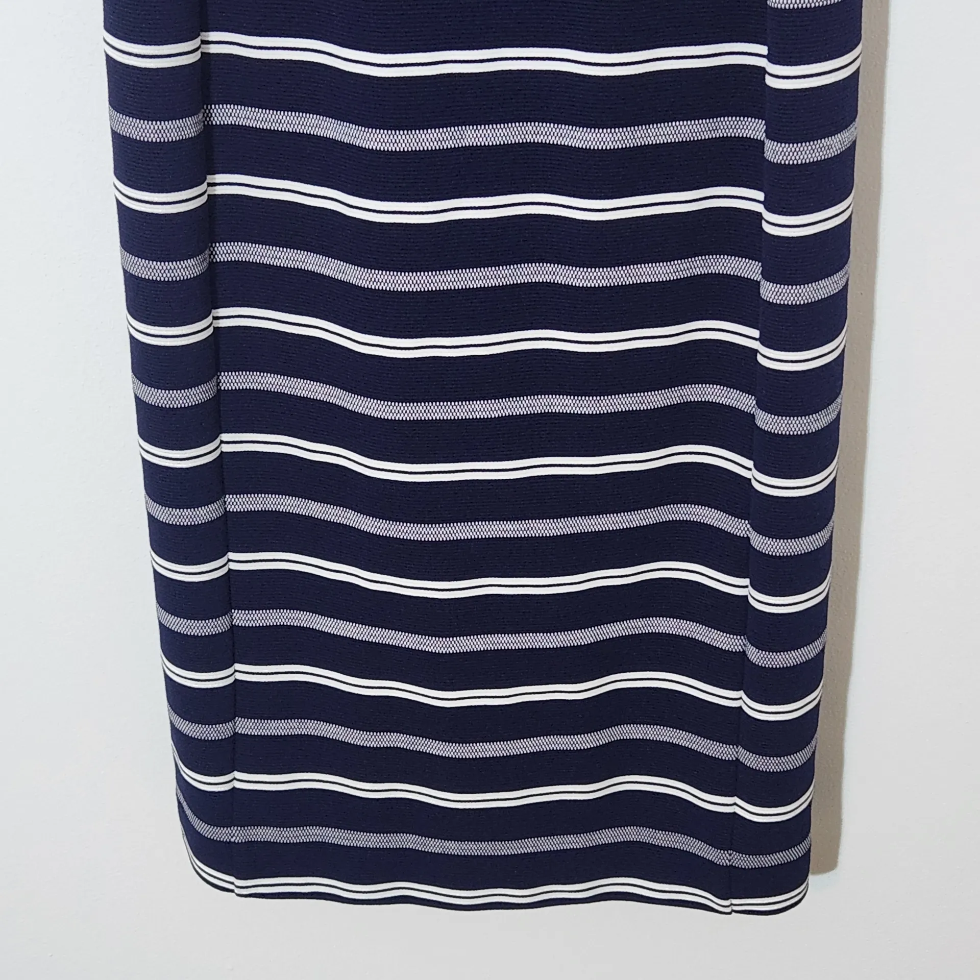 Ann Taylor Navy and White Striped Sheath Dress Size 0 Navy Stripe Dress - Image 4
