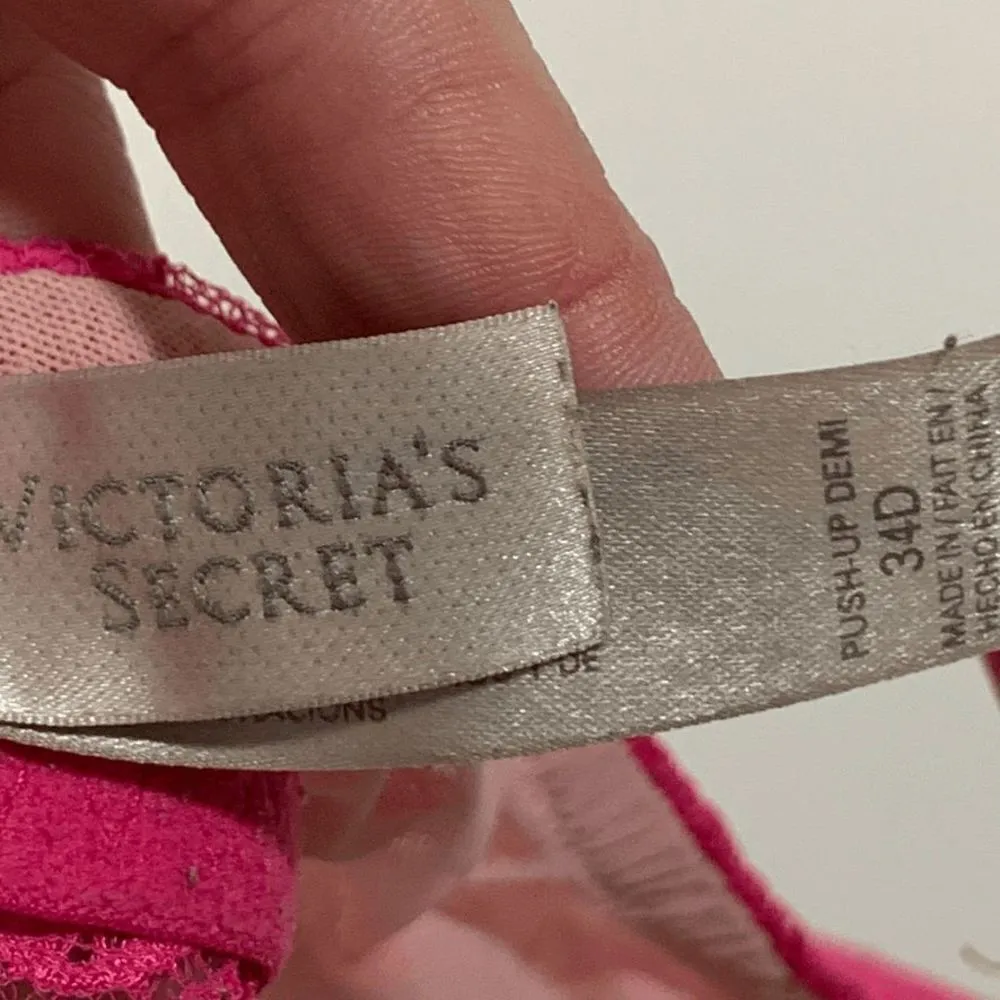 Victoria’s Secret Women’s Dream Angels Lace Wing Lightly Lined Demi Bra Pink Size - Image 6