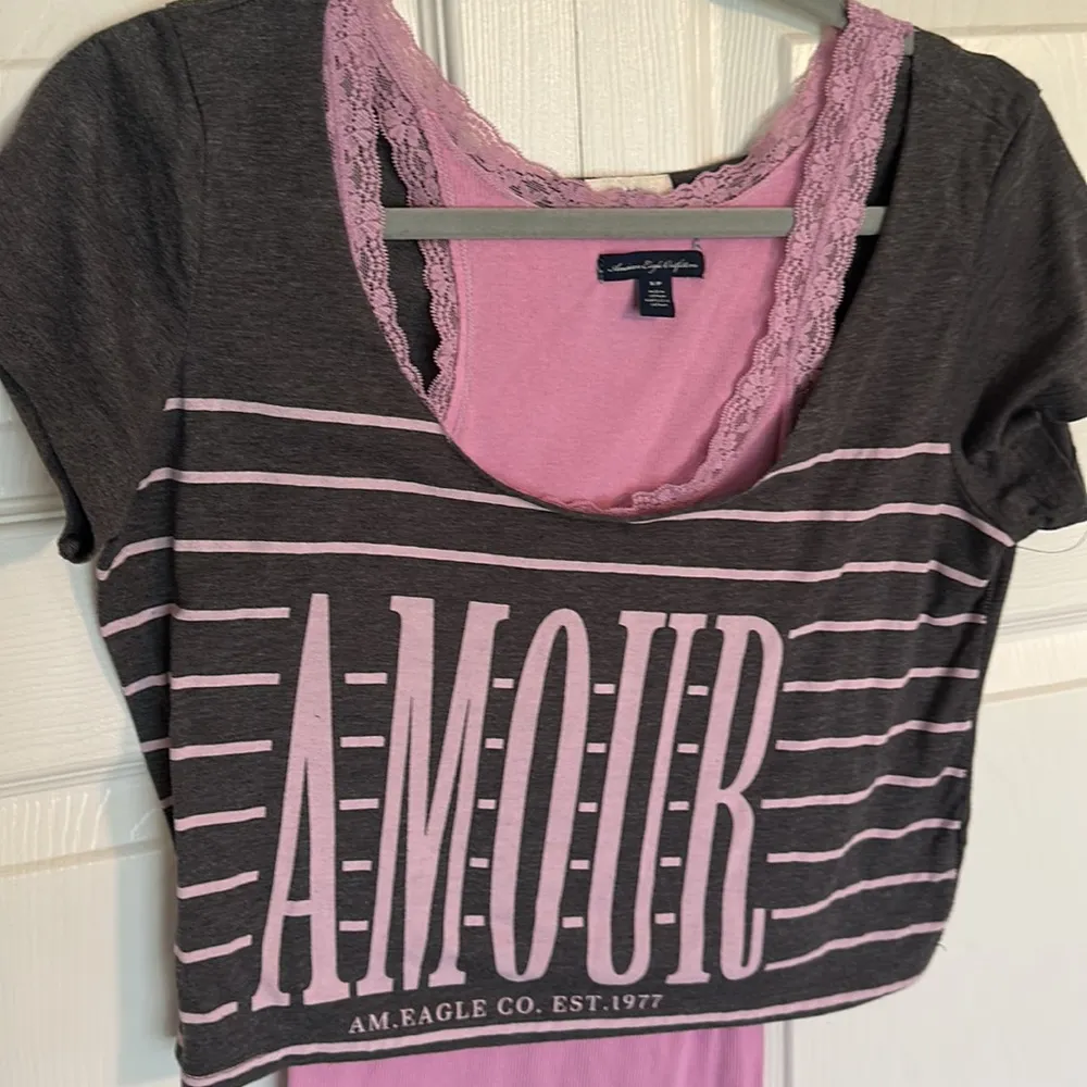 American Eagle  Crop Top and Tank Set - Image 3