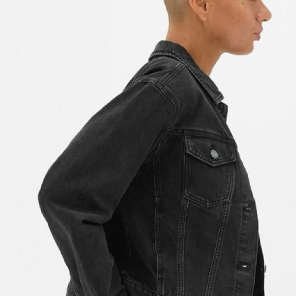 Primark NWOT black faded distressed detail oversized denim jean jacket - Image 8