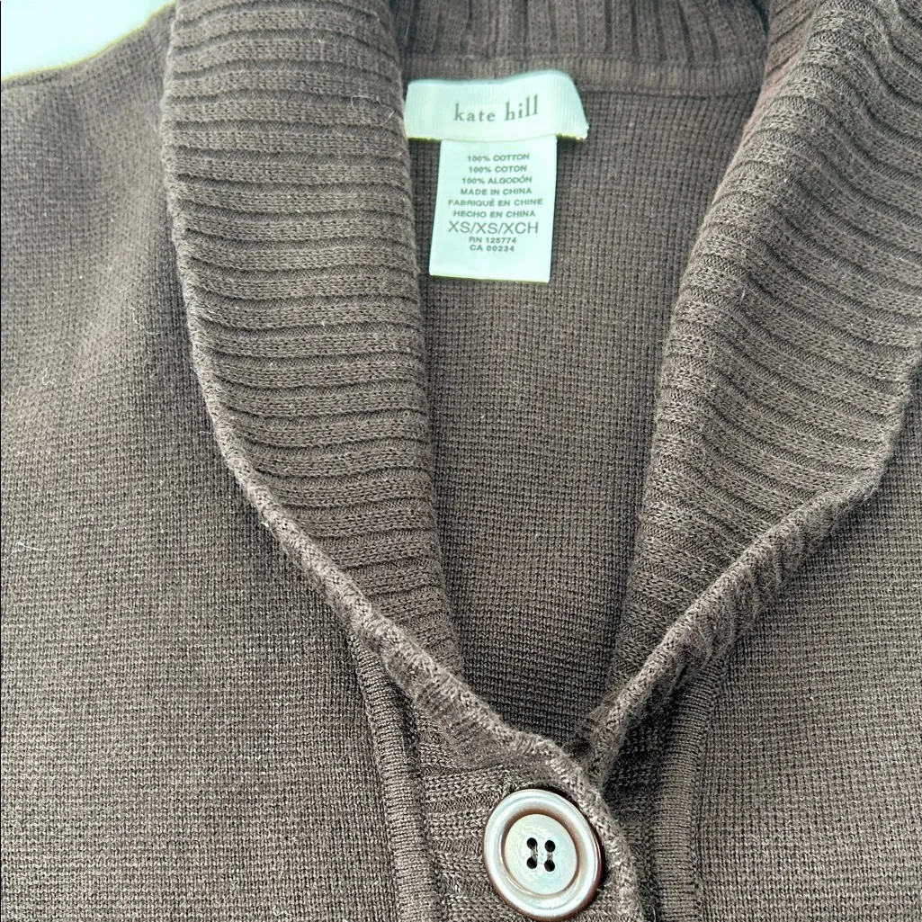 Kate Hill Brown Cardigan Sweater - Image 4