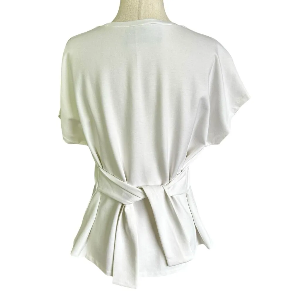 Express White Blouse Women Basic Top Size Small NWT | 48-3 - Image 2
