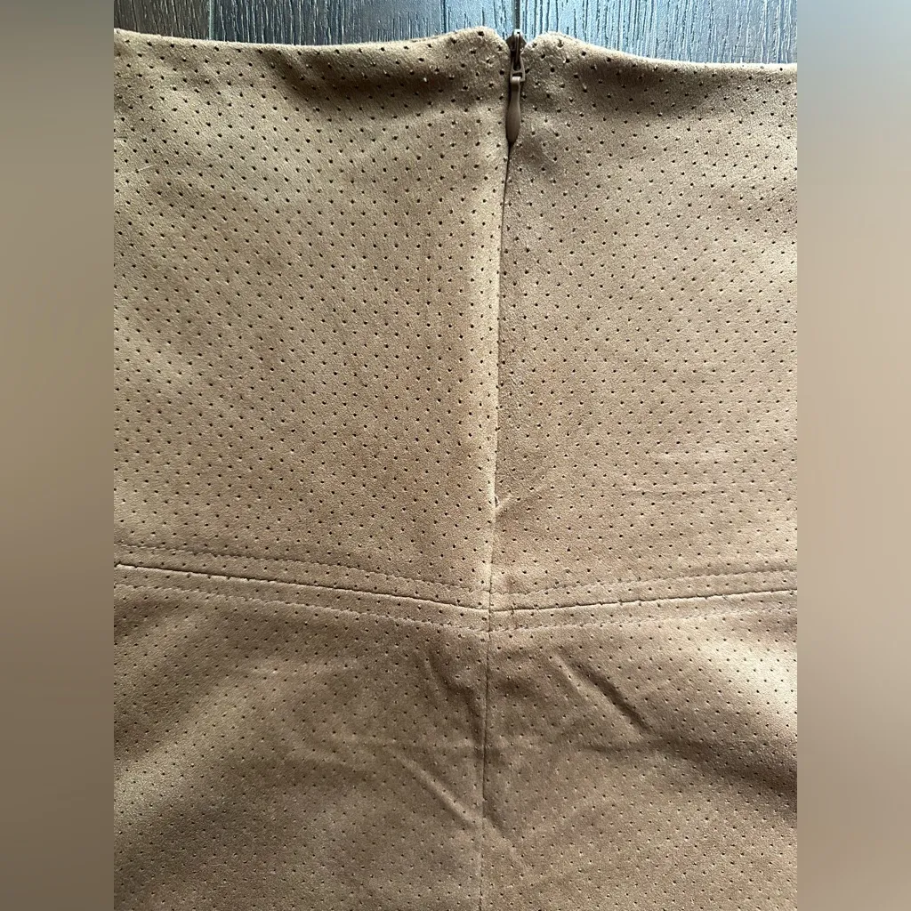 Jolt Faux Suede Camel Brown Mini Skirt - Image 6