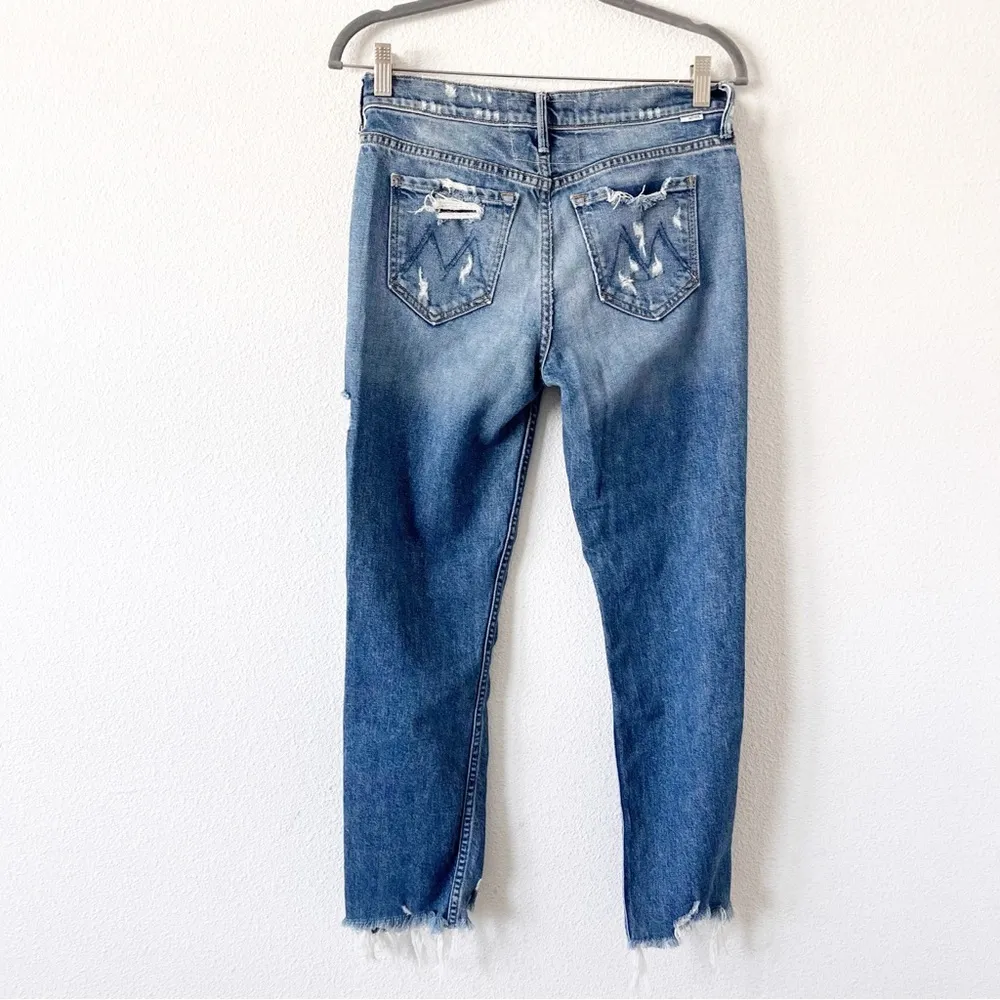 Mother Superior The Sinner Straight Leg Jeans Ice Cream You Scream Light Wash Blue Size 24 - Image 5