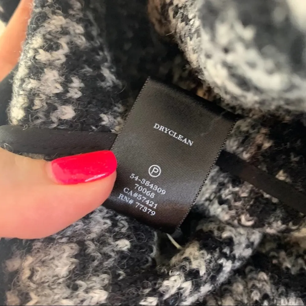 Ann Taylor Black Marled Wool Blend Zip-Up Blazer - Image 4