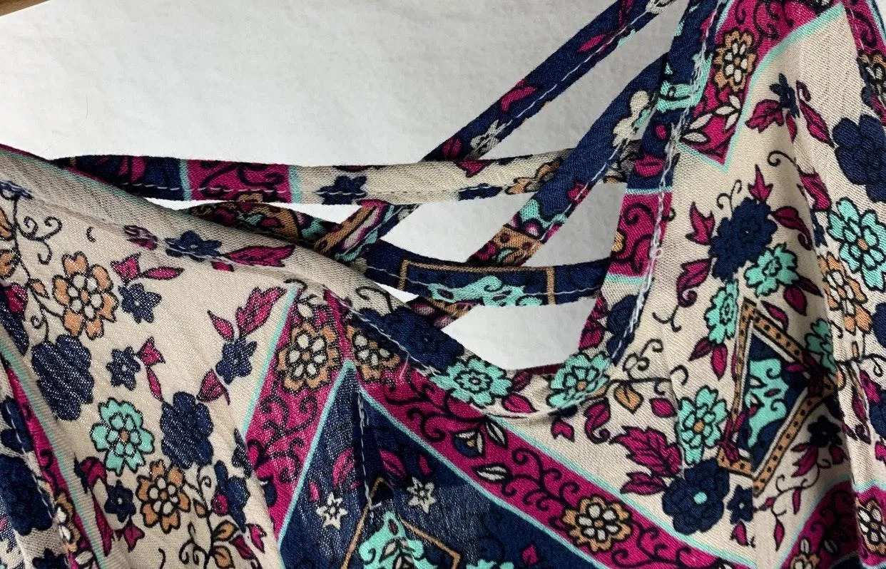 Patterned Lace Trim Tank Top - Image 3