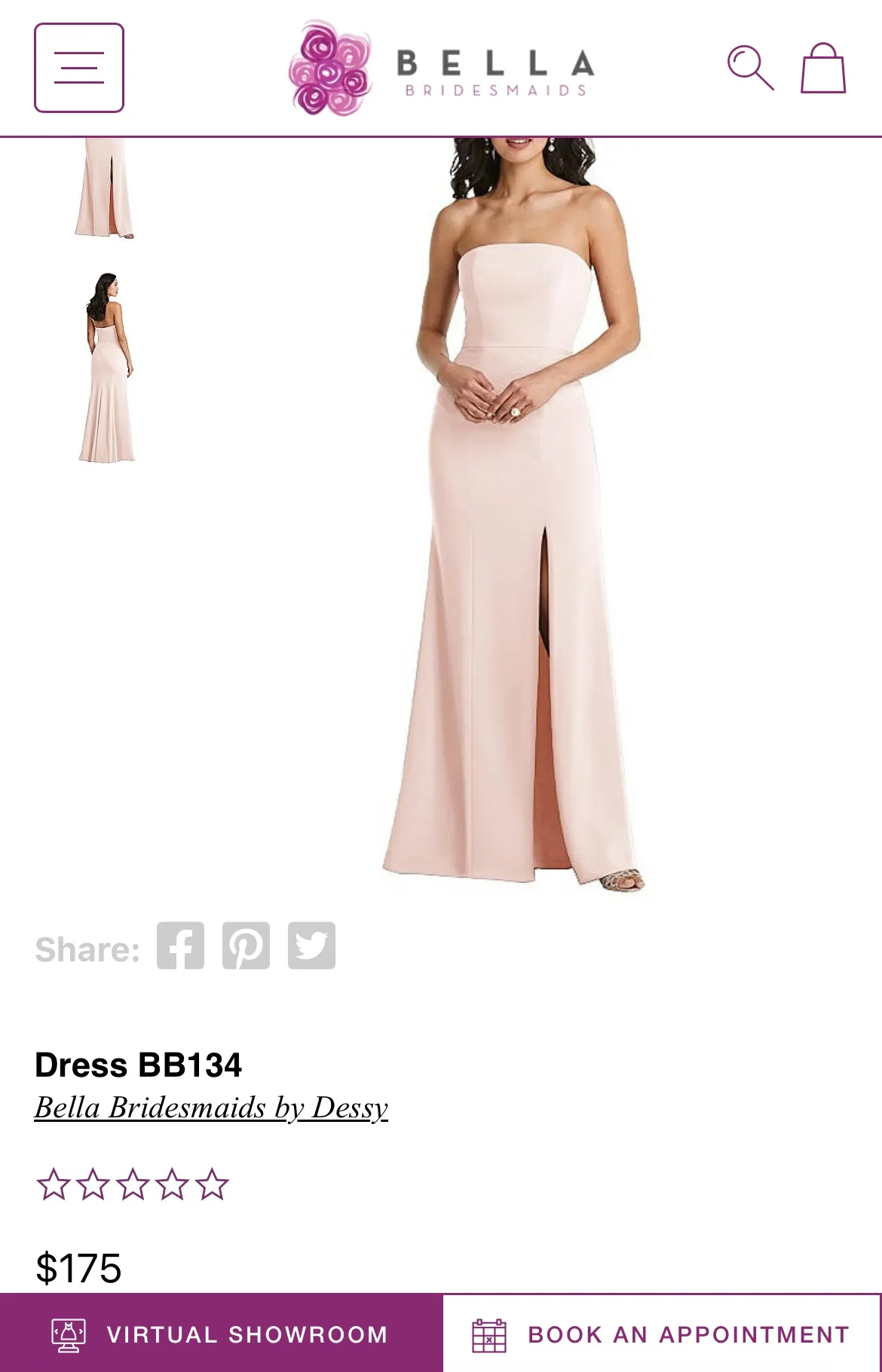 Bella Bridesmaid Dress Pink Size 00 - Image 4