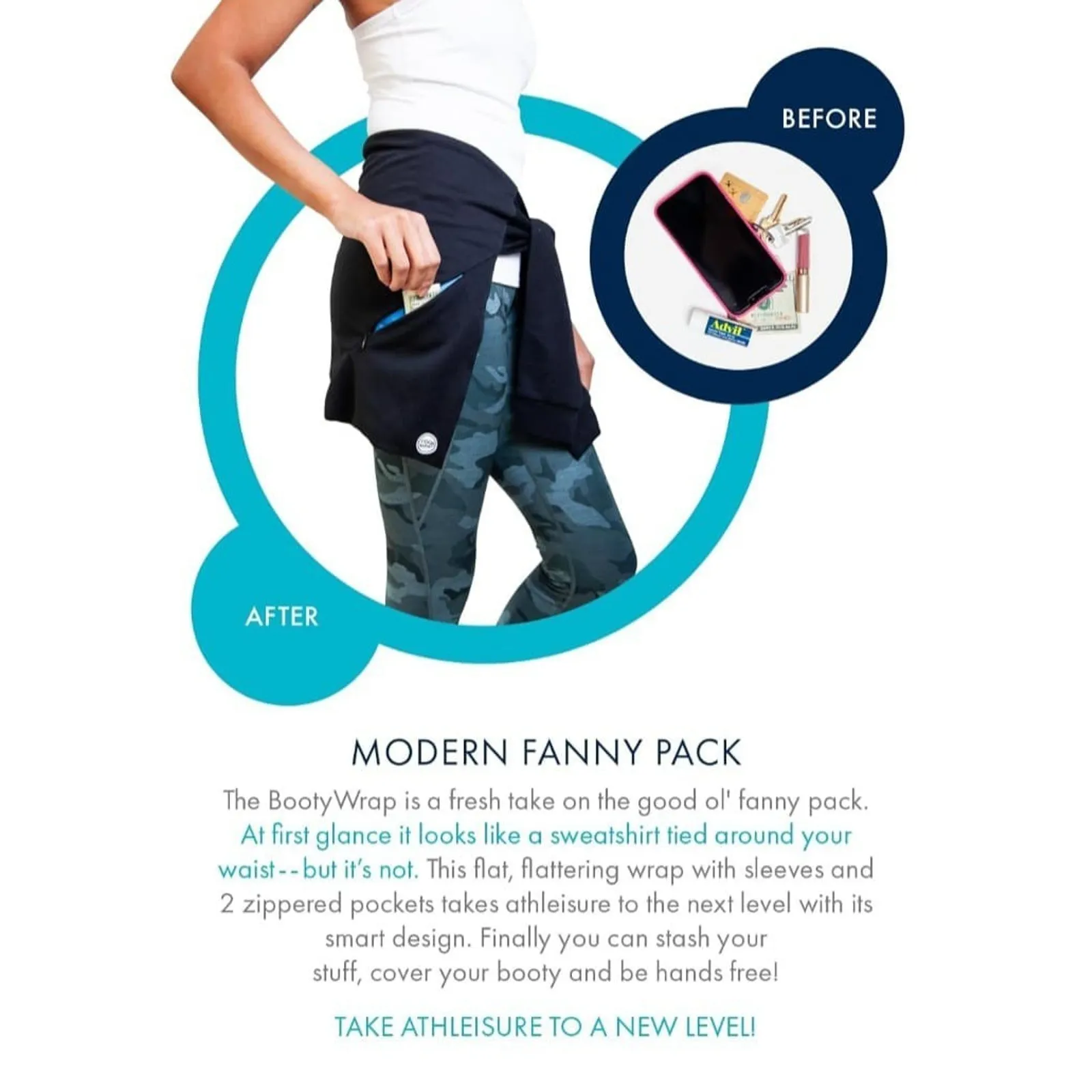 Booty Wrap by Kathy Kramer Black Size Large NWT - Image 3